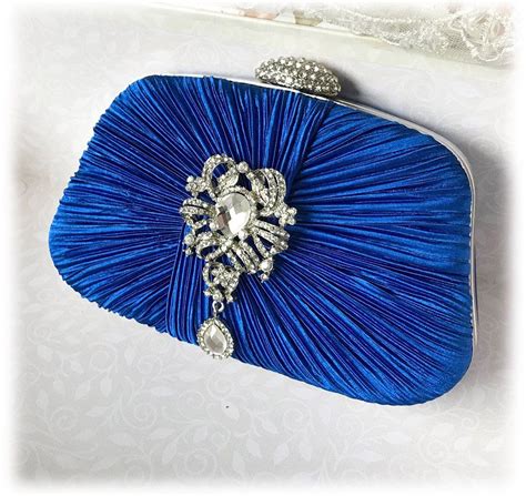 blue designer clutches